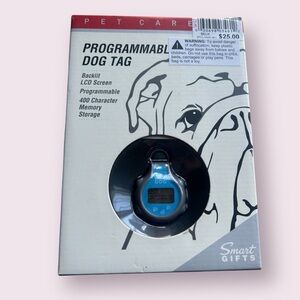 New Programmable Dog Tag set, LED screen, Identification, 5 languages, display